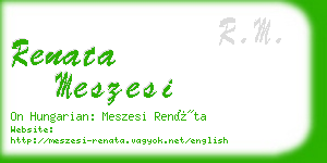 renata meszesi business card